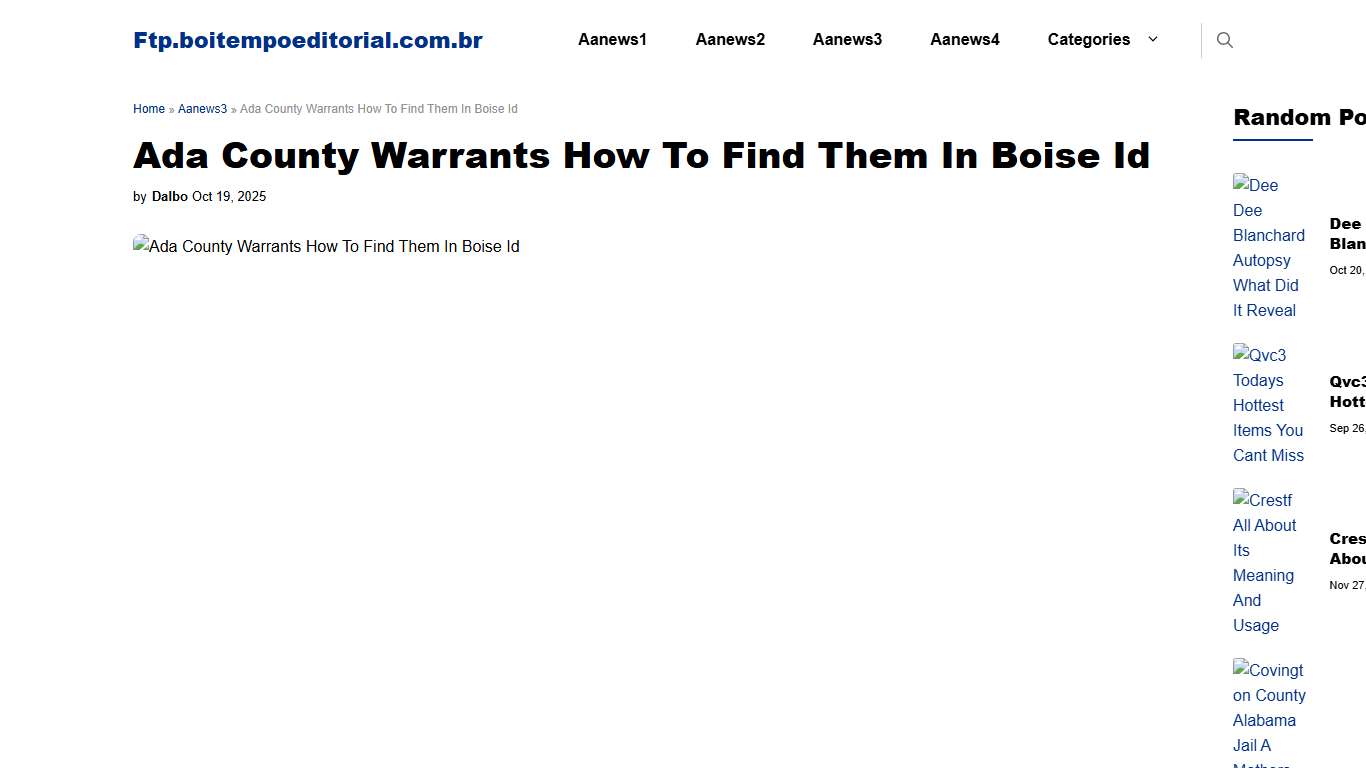 Ada County Warrants How To Find Them In Boise Id